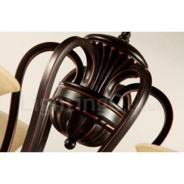 12 ライト ラスティック ロッジ 一体型メタル シャンデリア