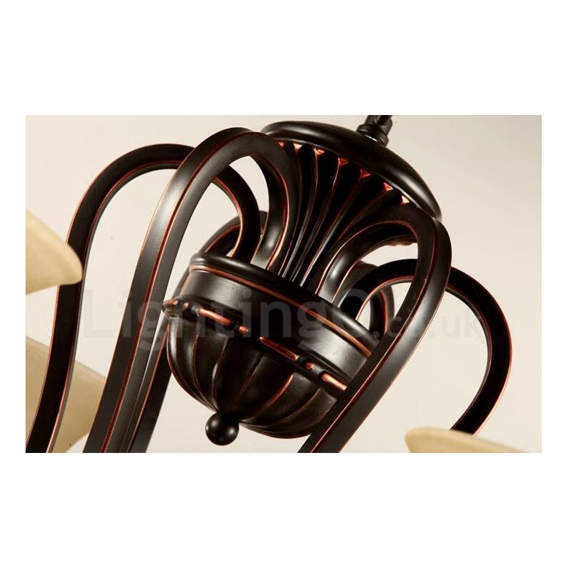 12 ライト ラスティック ロッジ 一体型メタル シャンデリア