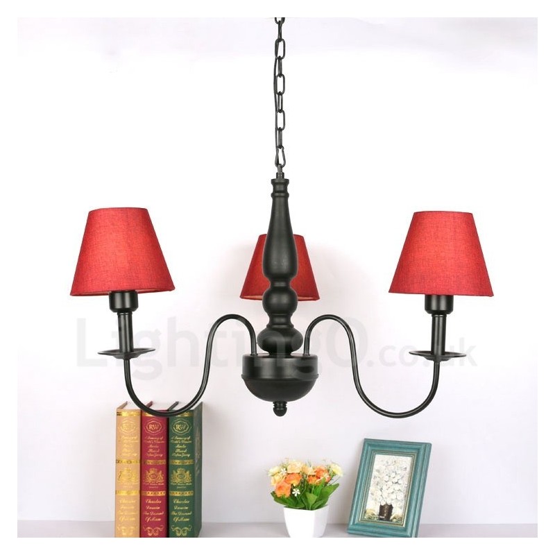 3 ライト トラディショナル クラシック インテグレーテッド メタル シャンデリア