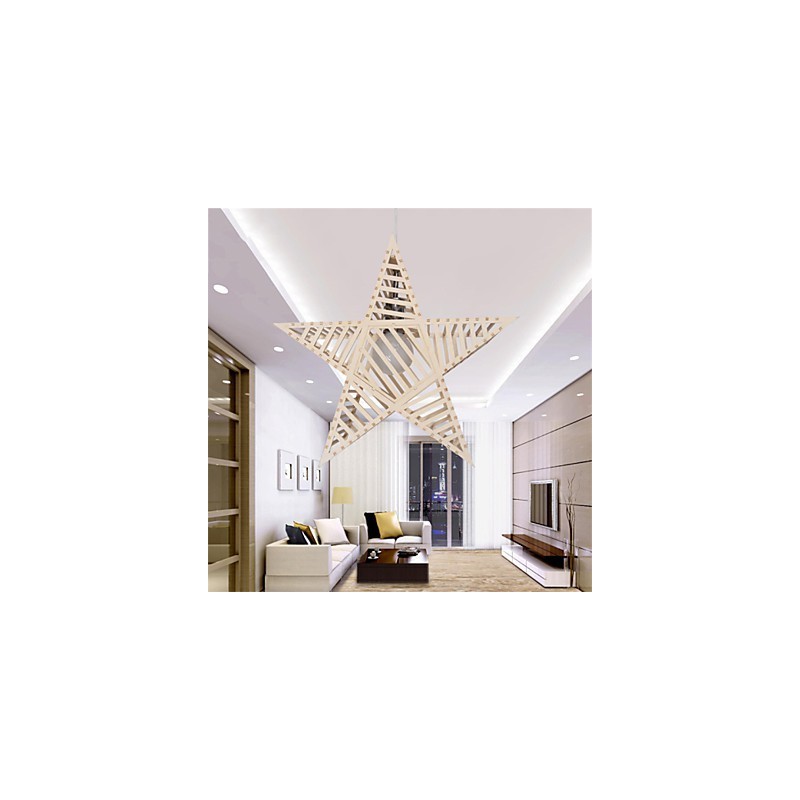 ヴィンテージ 五芒星木製シャンデリア