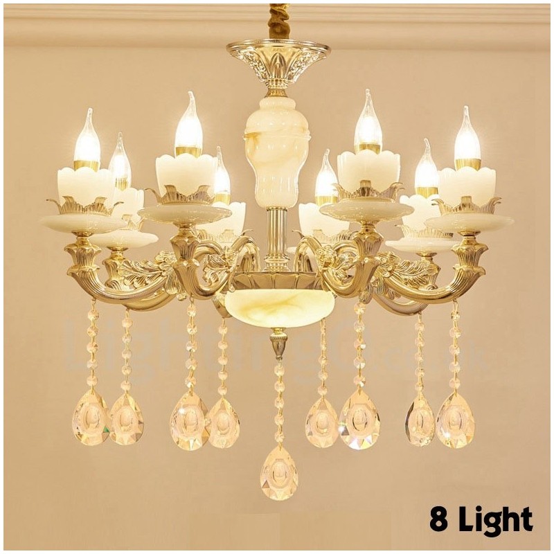 8 ライト トラディショナル クラシック インテグレーテッド メタル シャンデリア