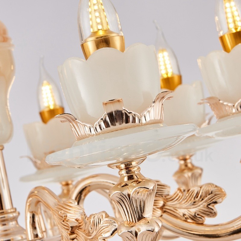 8 ライト トラディショナル クラシック インテグレーテッド メタル シャンデリア