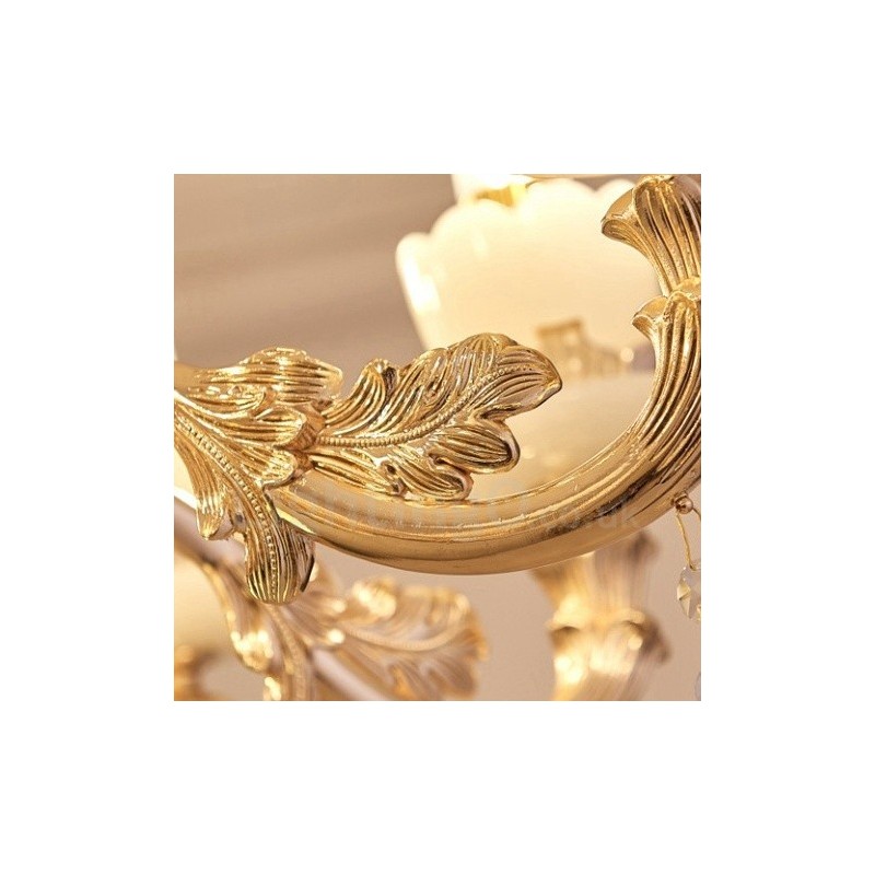 8 ライト トラディショナル クラシック インテグレーテッド メタル シャンデリア