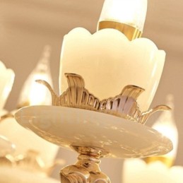 8 ライト トラディショナル クラシック インテグレーテッド メタル シャンデリア