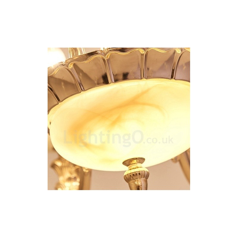 8 ライト トラディショナル クラシック インテグレーテッド メタル シャンデリア