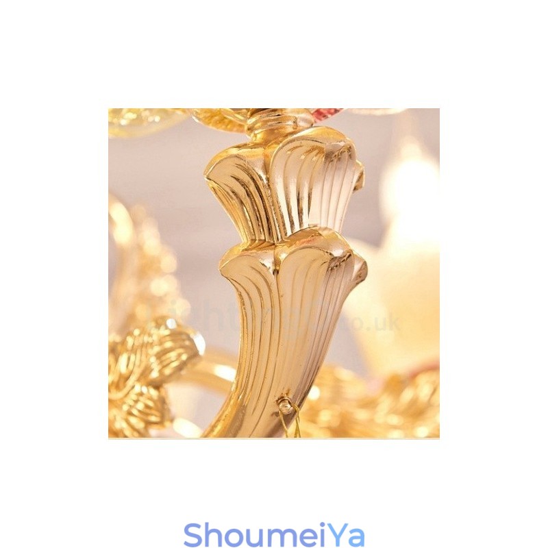 6 ライト トラディショナル クラシック インテグレーテッド メタル シャンデリア