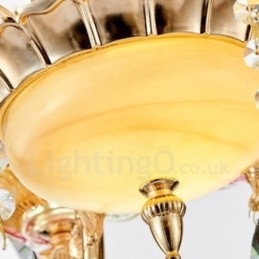 6 ライト トラディショナル クラシック インテグレーテッド メタル シャンデリア