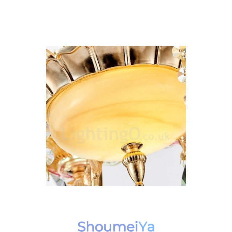 6 ライト トラディショナル クラシック インテグレーテッド メタル シャンデリア