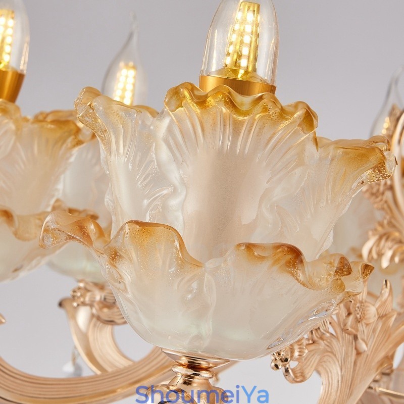 8 ライト トラディショナル クラシック インテグレーテッド メタル シャンデリア