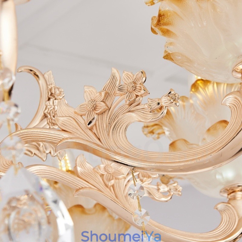 8 ライト トラディショナル クラシック インテグレーテッド メタル シャンデリア