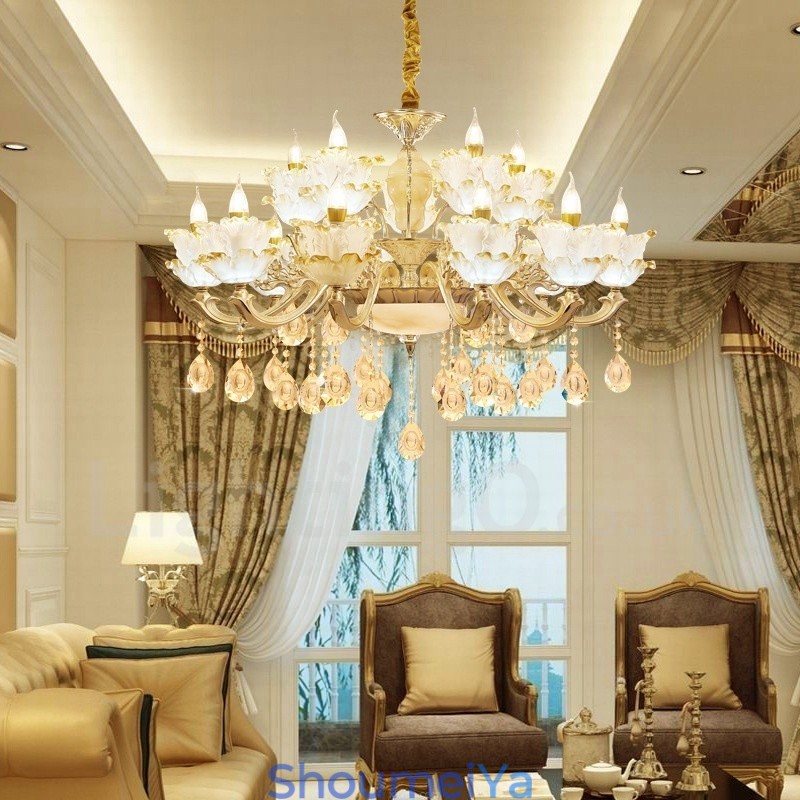 15 ライト トラディショナル クラシック インテグレーテッド メタル シャンデリア