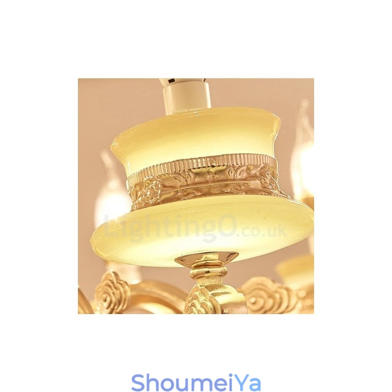 6 ライト トラディショナル クラシック 一体型 メタル ラグジュアリー シャンデリア