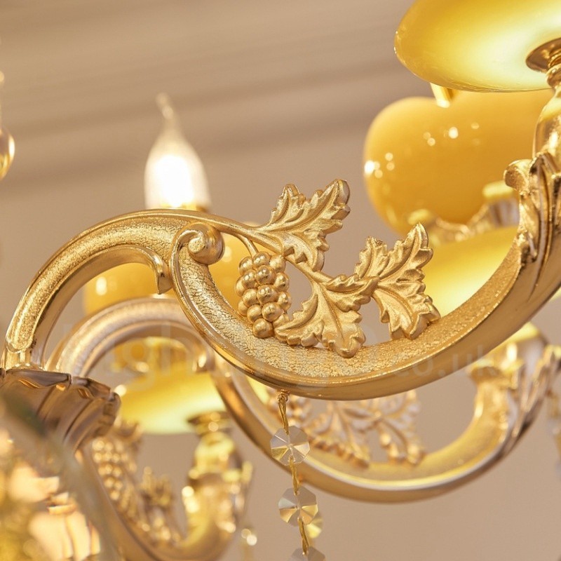 8 ライト トラディショナル クラシック インテグレーテッド メタル シャンデリア