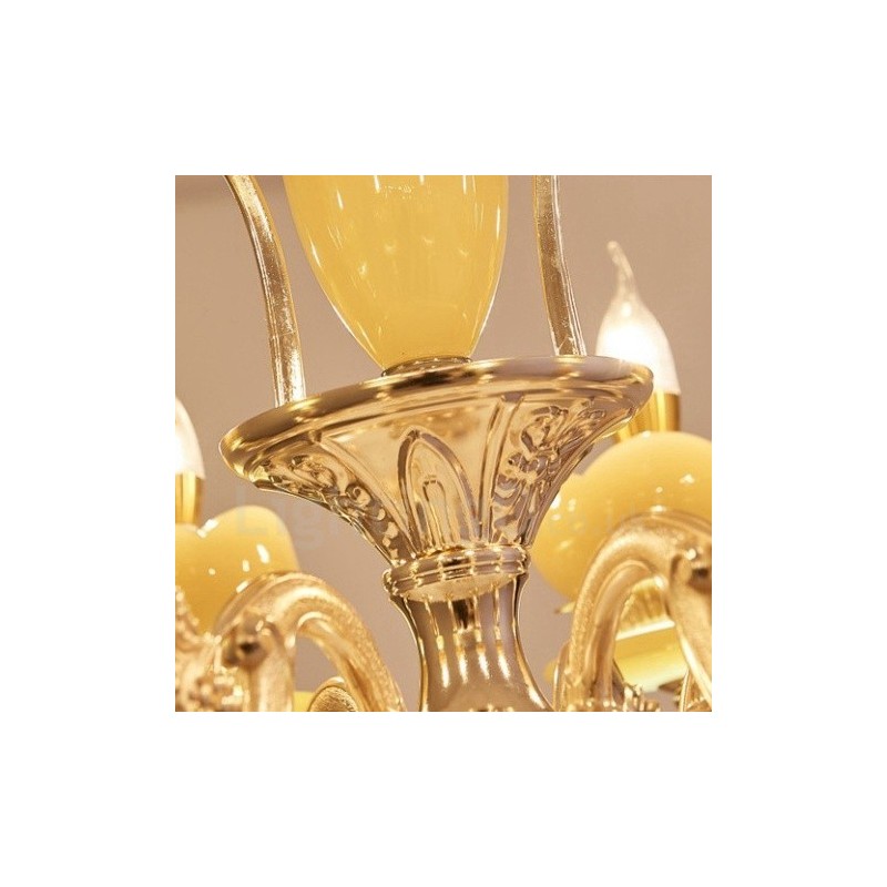 8 ライト トラディショナル クラシック インテグレーテッド メタル シャンデリア