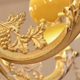 8 ライト トラディショナル クラシック インテグレーテッド メタル シャンデリア