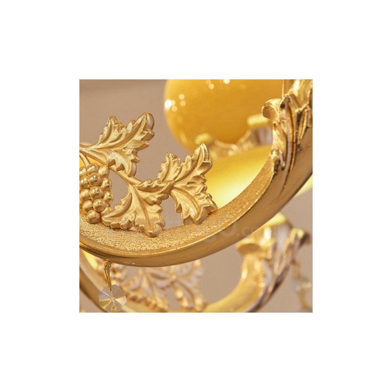 8 ライト トラディショナル クラシック インテグレーテッド メタル シャンデリア