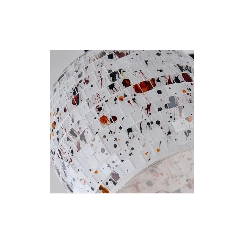 ガラスシェード付き5灯地中海スタイル一体型シャンデリア