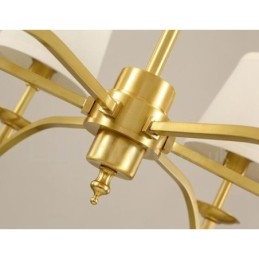 6 ライト ラスティック ロッジ インテグレーテッド メタル シャンデリア