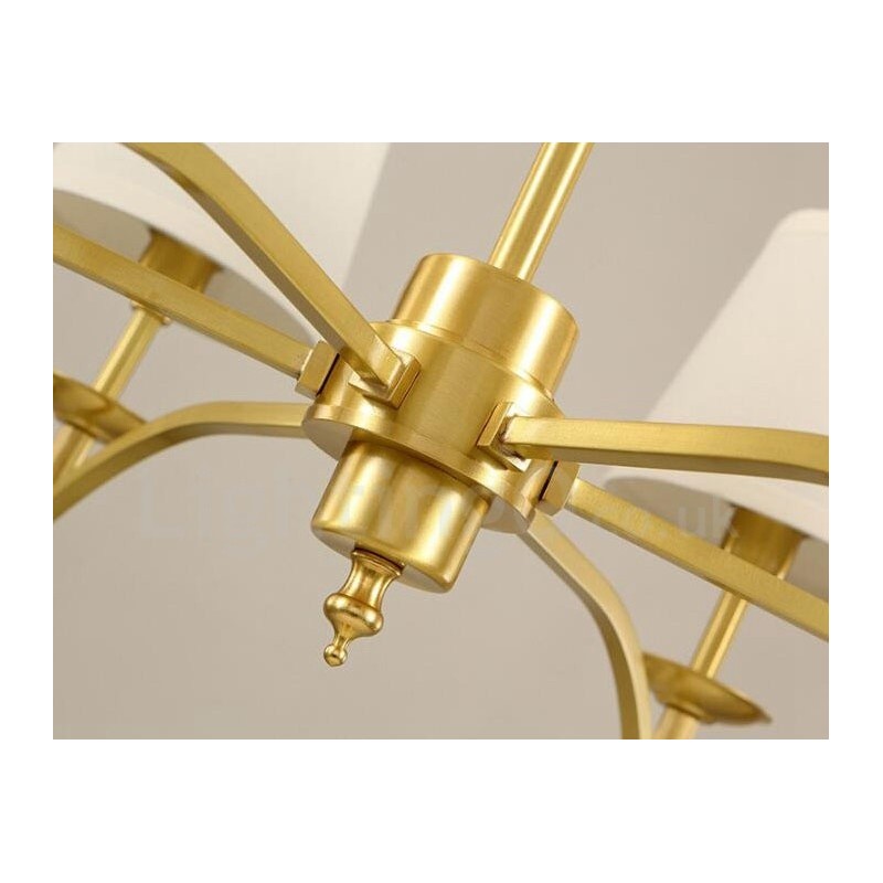 8 ライト ラスティック ロッジ インテグレーテッド メタル シャンデリア