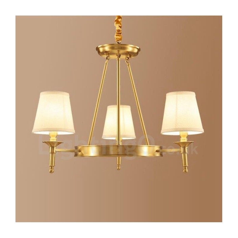 3 ライト ラスティック ロッジ 一体型メタル銅シャンデリア