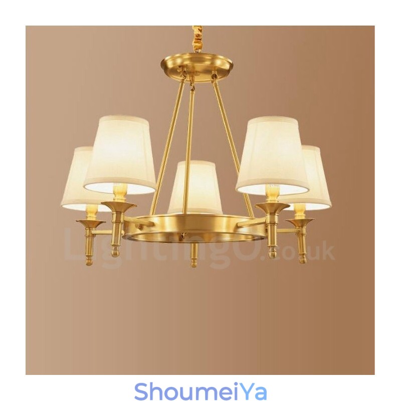 5 ライト ラスティック ロッジ 一体型メタル シャンデリア