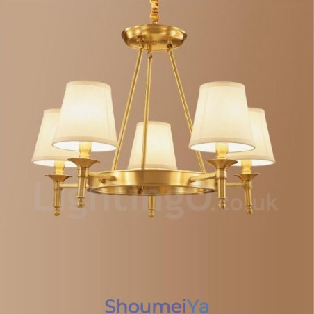 5 ライト ラスティック ロッジ 一体型メタル シャンデリア