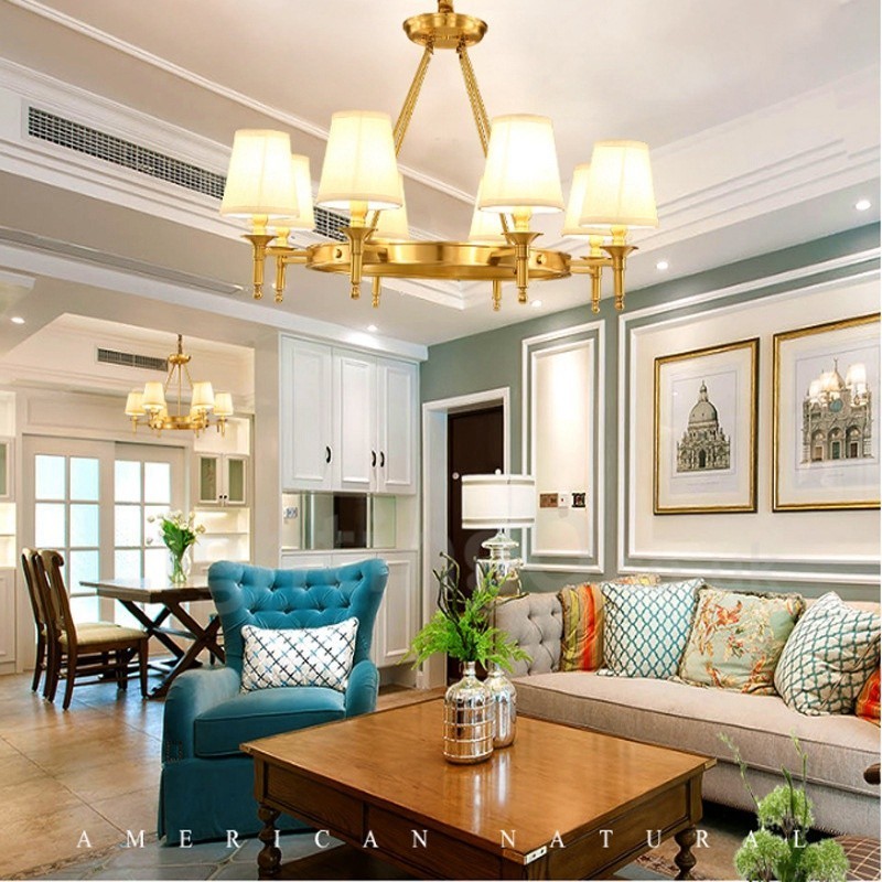 8 ライト ラスティック ロッジ 一体型メタル シャンデリア