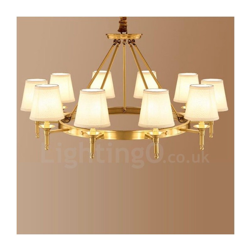 10 ライト ラスティック ロッジ 一体型メタル シャンデリア