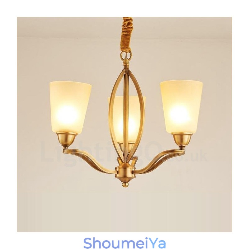 3 ライト ラスティック ロッジ 一体型メタル銅シャンデリア