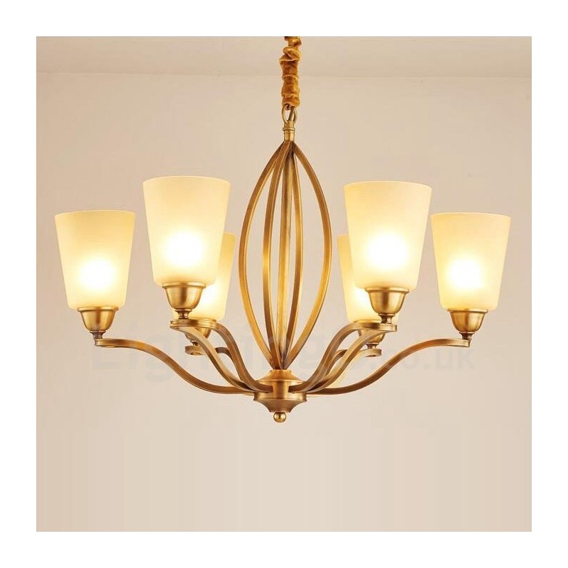 6 ライト ラスティック ロッジ インテグレーテッド メタル シャンデリア