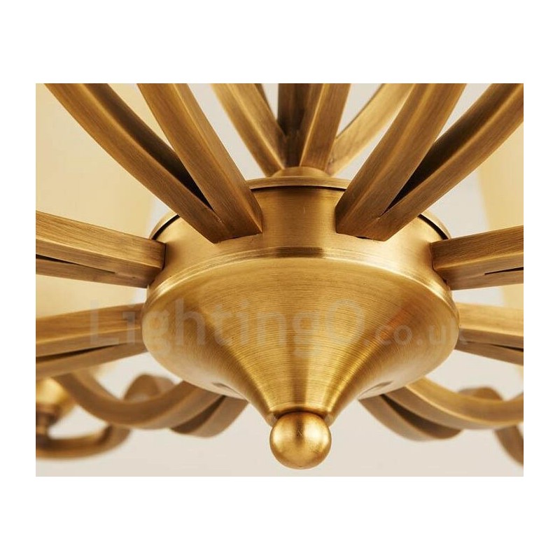 8 ライト ラスティック ロッジ インテグレーテッド メタル シャンデリア