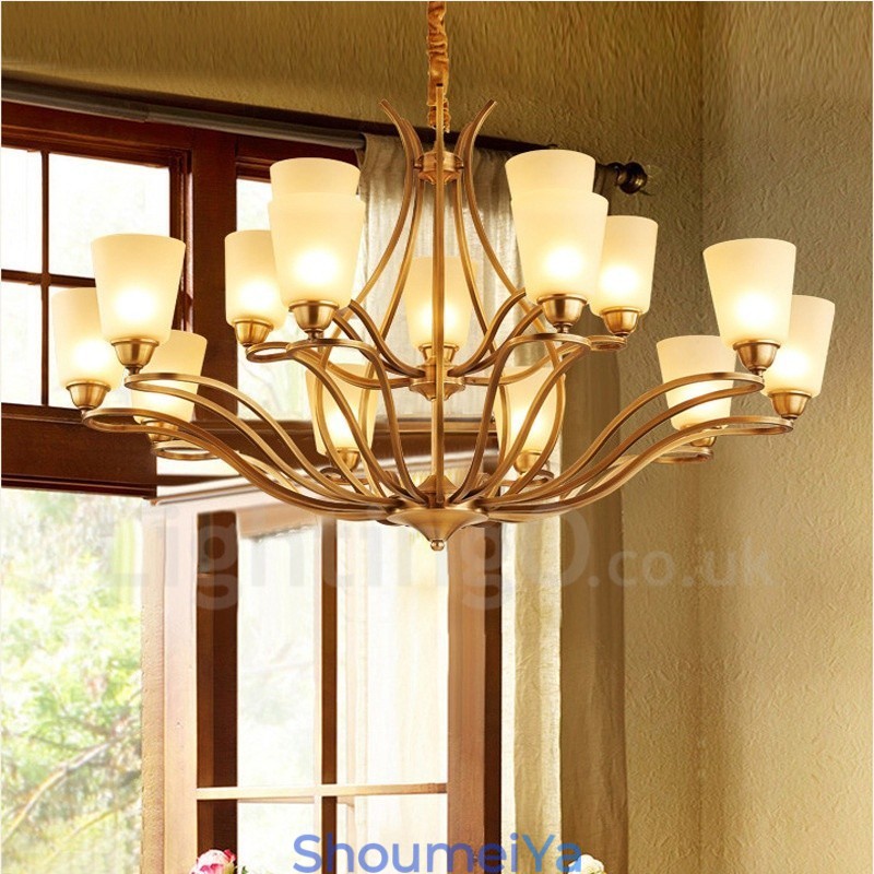 15 ライト ラスティック ロッジ インテグレーテッド メタル シャンデリア