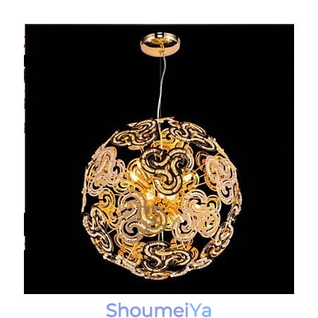 シンプルでモダンなシャンデリア クリスタルボール グローブ ペンダントライト