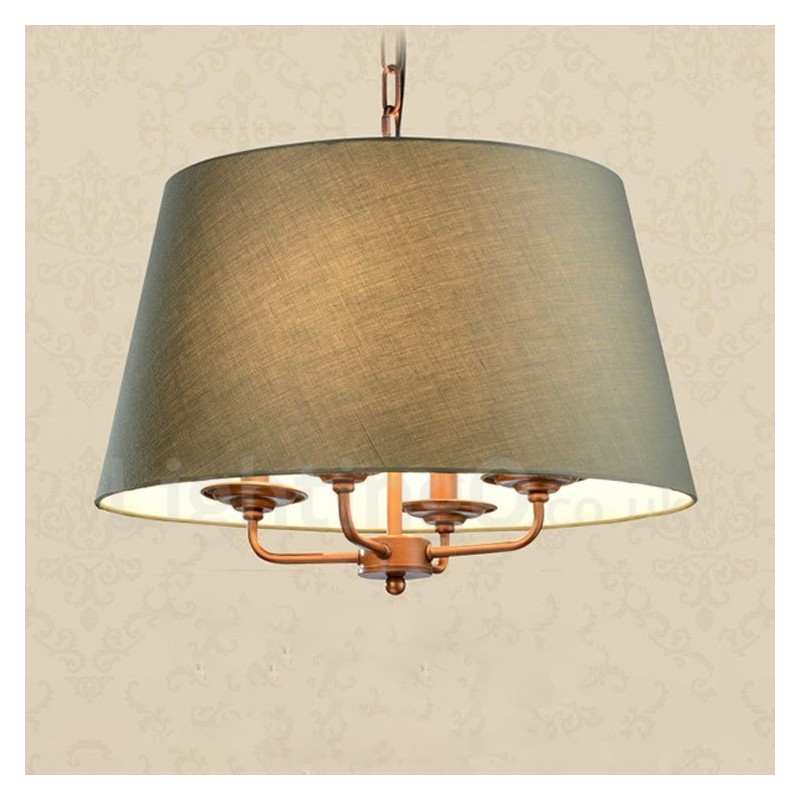 4 ライト ラスティック ロッジ インテグレーテッド メタル シャンデリア