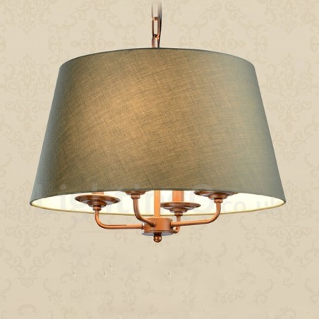 4 ライト ラスティック ロッジ インテグレーテッド メタル シャンデリア