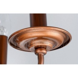 4 ライト ラスティック ロッジ インテグレーテッド メタル シャンデリア