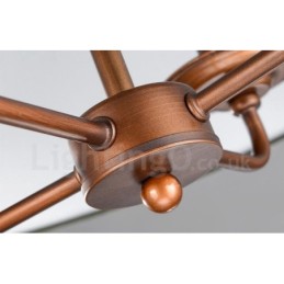 4 ライト ラスティック ロッジ インテグレーテッド メタル シャンデリア