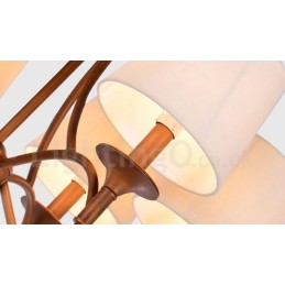 8 ライト ラスティック ロッジ 一体型メタル シャンデリア