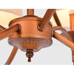 8 ライト ラスティック ロッジ 一体型メタル シャンデリア