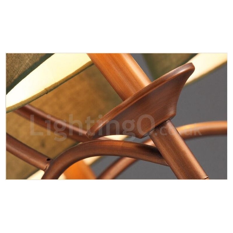 8 ライト ラスティック ロッジ 一体型メタル シャンデリア