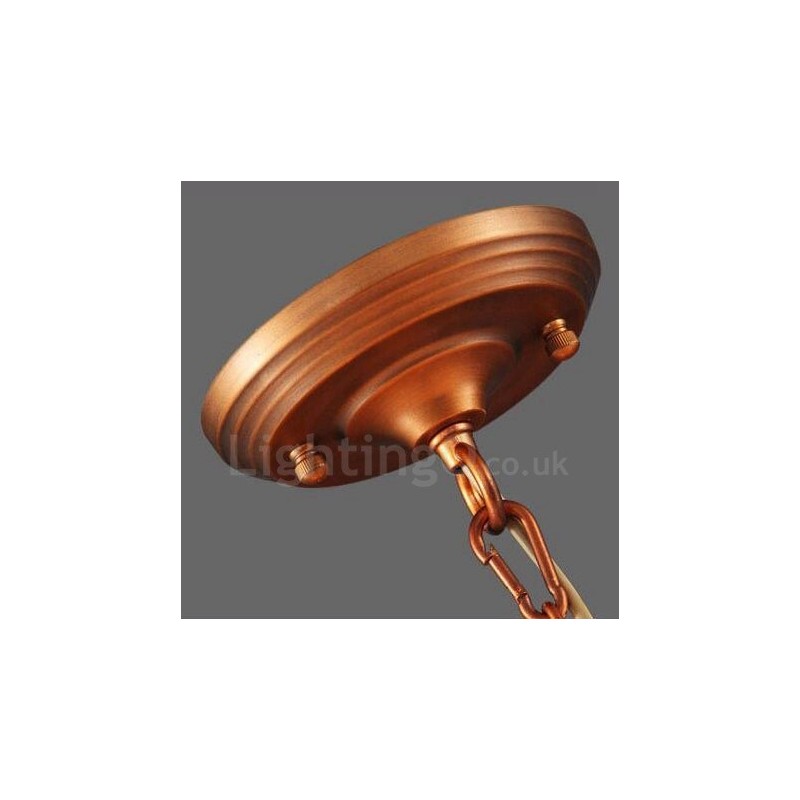 8 ライト ラスティック ロッジ 一体型メタル シャンデリア