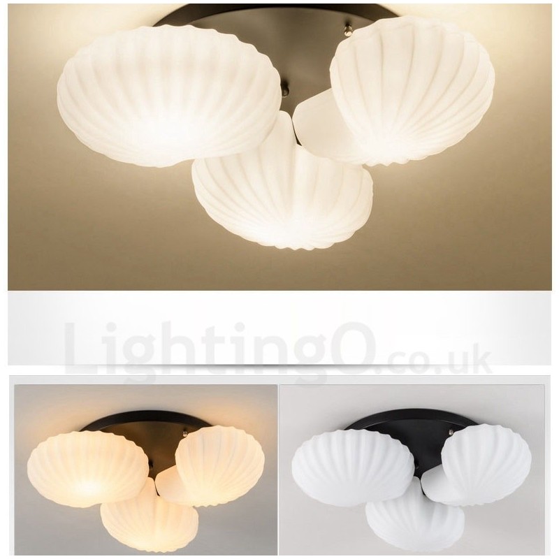 3 ライト トラディショナル クラシック 一体型シャンデリア ガラスシェード付き