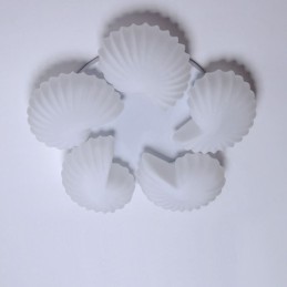 コンク 5 ライト トラディショナル クラシック 一体型シャンデリア ガラスシェード付き