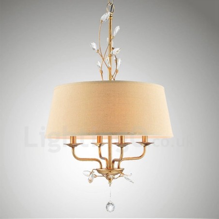 4 ライト ラスティック ロッジ インテグレーテッド メタル シャンデリア