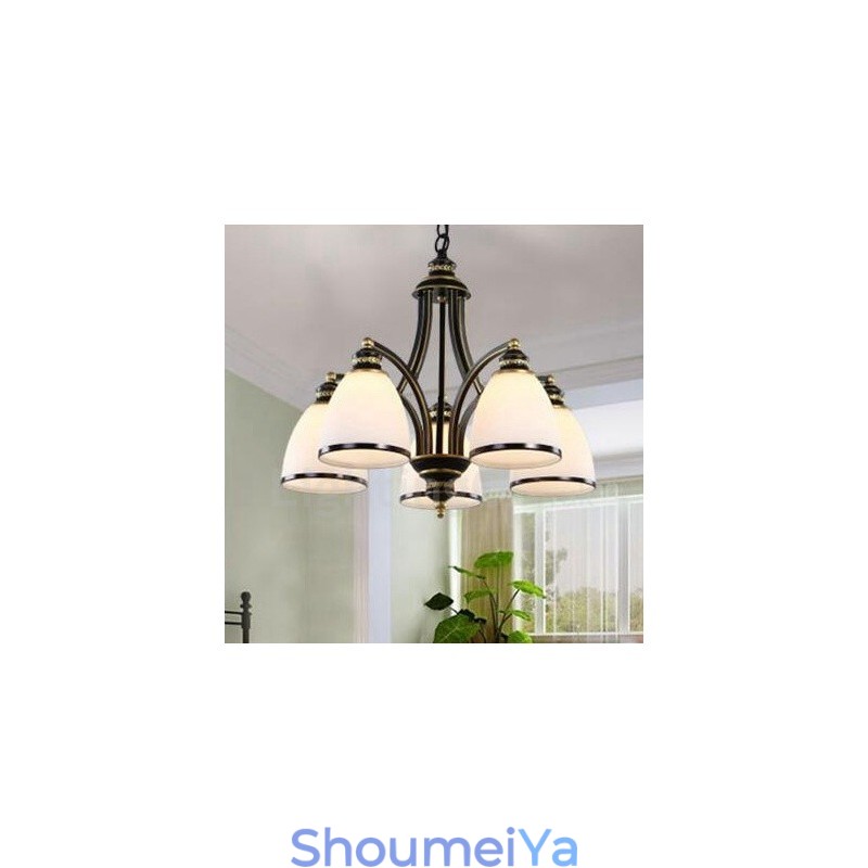 5 ライト ラスティック ロッジ 一体型メタル シャンデリア