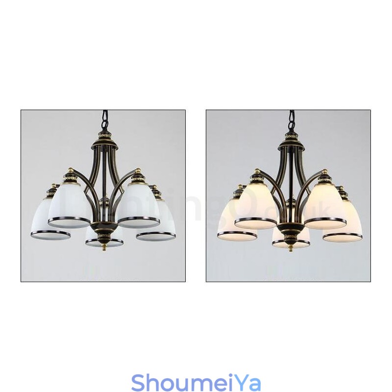 5 ライト ラスティック ロッジ 一体型メタル シャンデリア