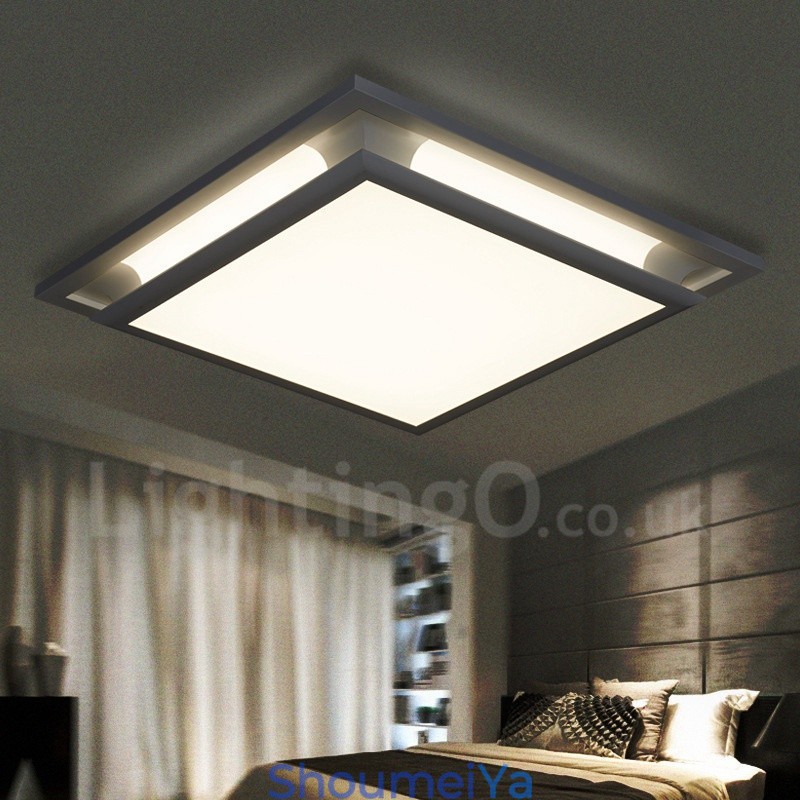 モダンで現代的な統合型メタルフラッシュマウントライト