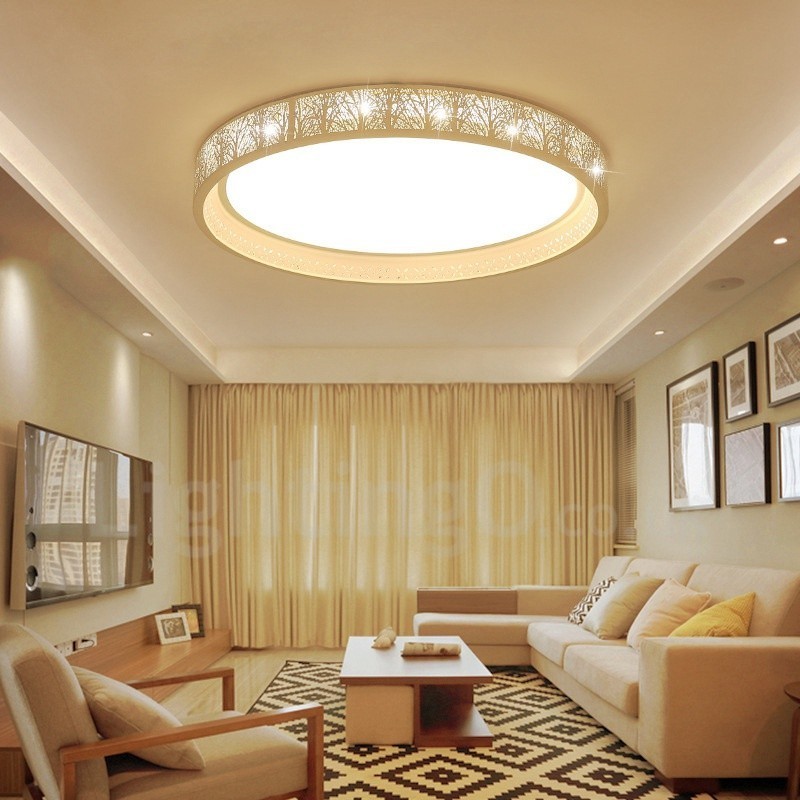 モダンで現代的な統合型メタルフラッシュマウントライト