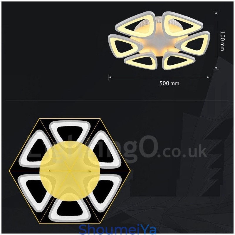 6 ライト モダン コンテンポラリー 一体型 フラッシュマウント ライト