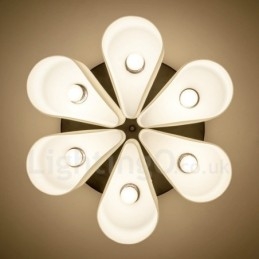 6 ライト Rustic Lodge 一体型フラッシュマウントライト